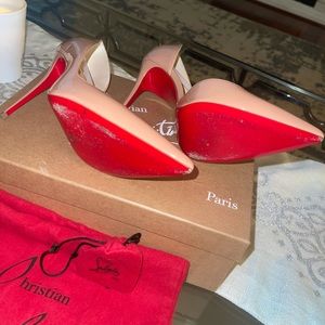 CHRISTIAN LOUBOUTIN
Iriza Patent 100mm Half-d'Orsay Red Sole High-Heel Pumps